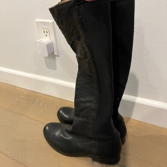 Womens FRYE 3474163 Molly Gore Elastic Back Tall Riding Leather Boots - Picture 1 of 14